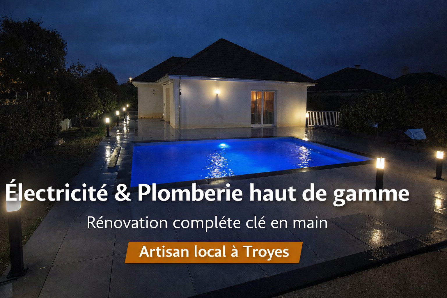 Réalisation éclairage extérieur et rénovation haut de gamme